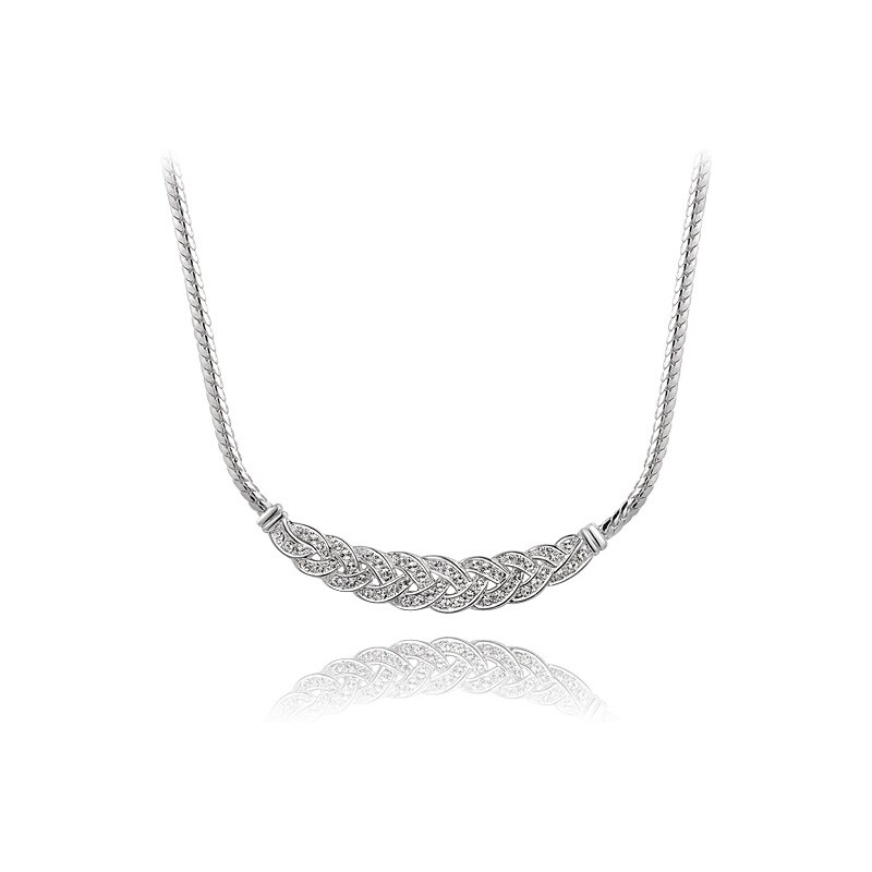 Roxi Elegantně smyslný náhrdelník s copánkem z krystalů