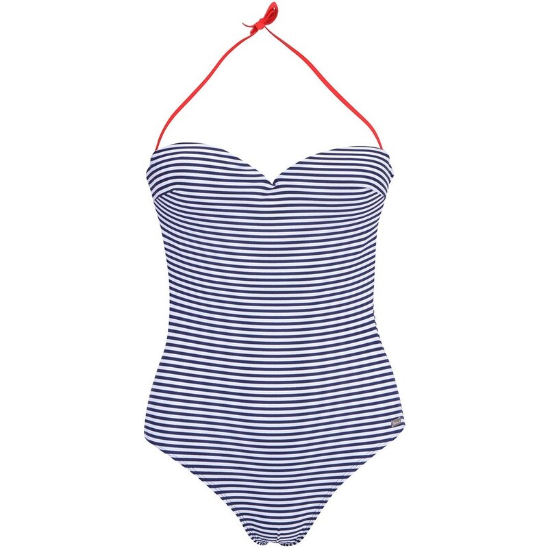 Modro-bílé pruhované plavky Little Marcel Badura Imprime
