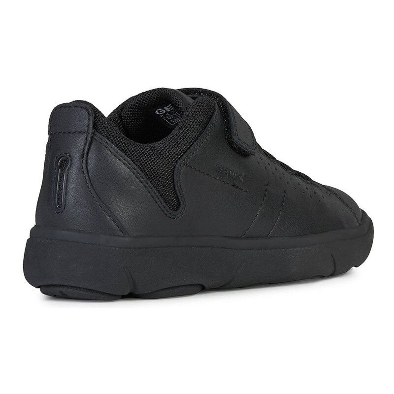 Dětské kožené boty Geox černá barva