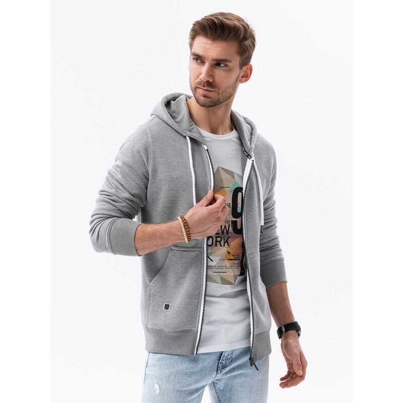 Ombre Clothing Pánská mikina na zip s kapucí - mix 3 pcs Z44