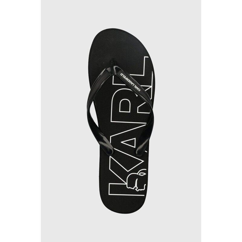 Žabky Karl Lagerfeld Kosta Mns pánské, černá barva