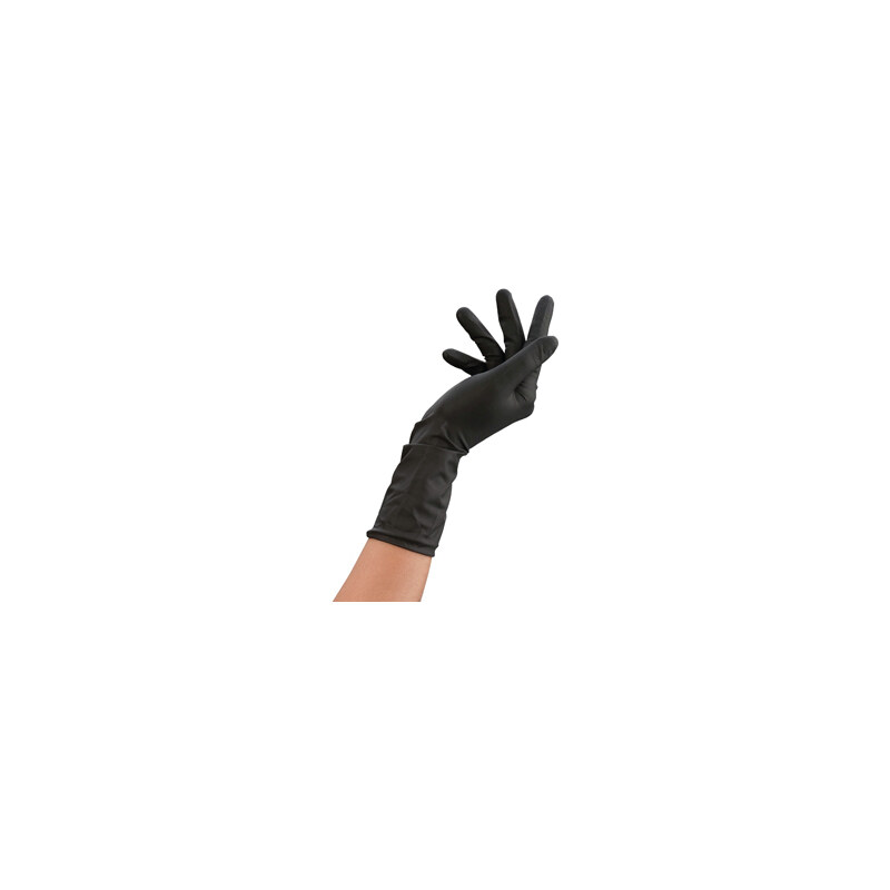 Sibel Pár latexových černých rukavic na více použití střední