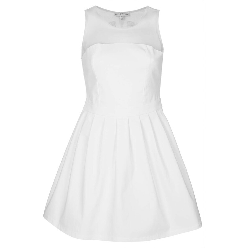 Topshop **White Sheer Embroidered Dress by Rare