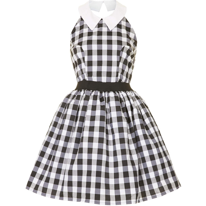 Topshop **Black And White Gingham Dress by Rare