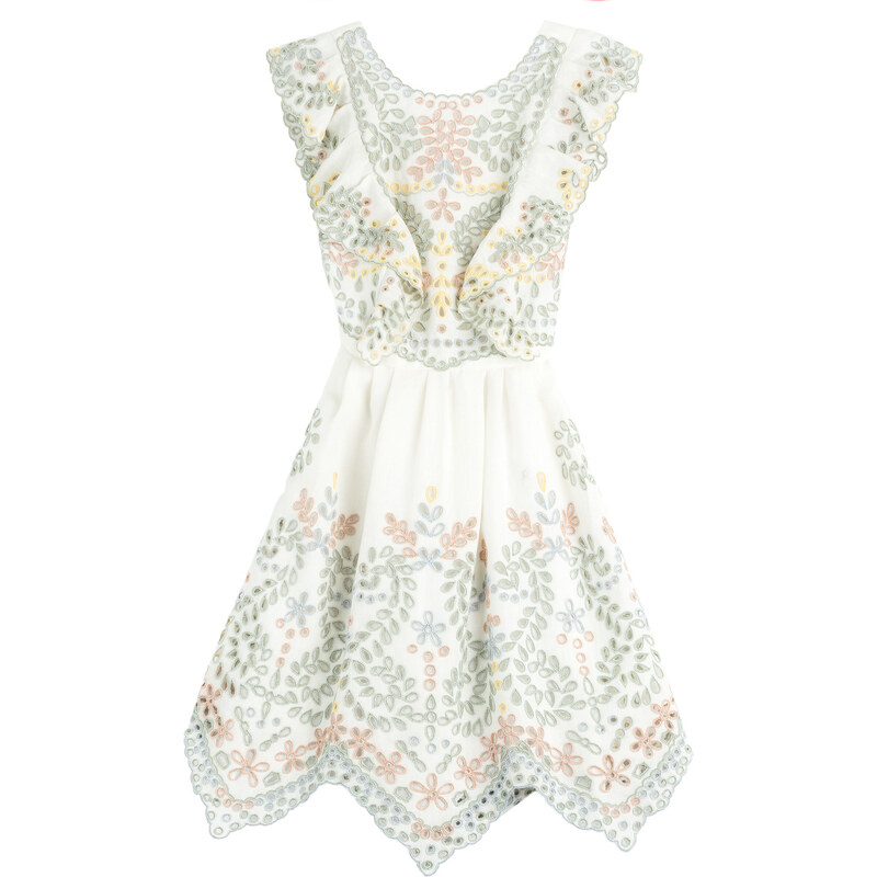 Valentino Embellished Linen Dress