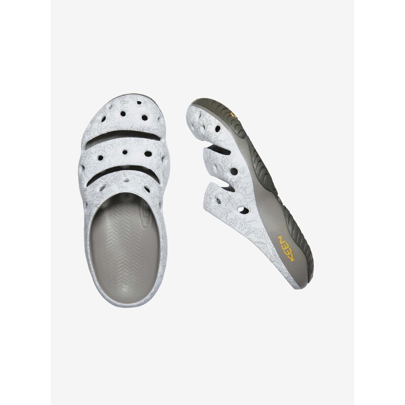Bílé vzorované pantofle Keen Yogui - Pánské