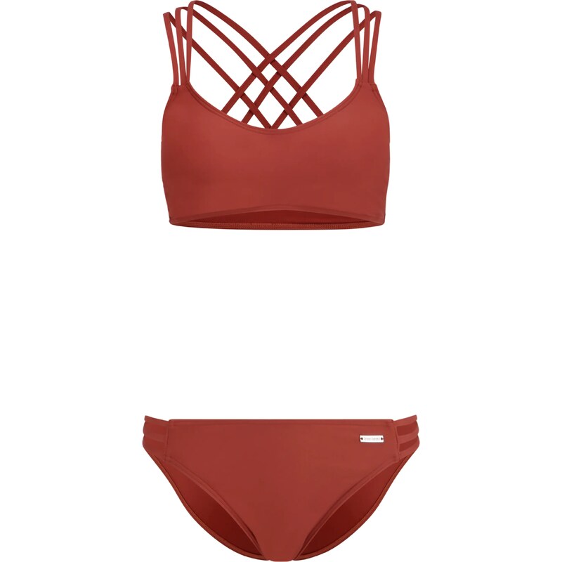 Bruno Banani Bikiny hnědá / tmavě červená