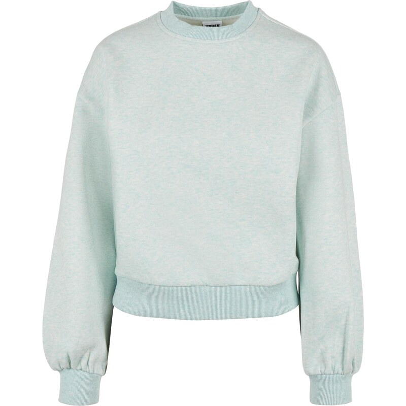 UC Ladies Dámský oversized barva Melange Crewneck aqua melange