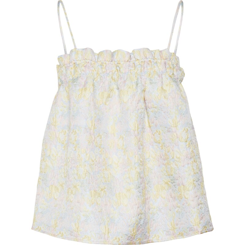 VERO MODA Top Nova světlemodrá / světle žlutá / světle zelená /