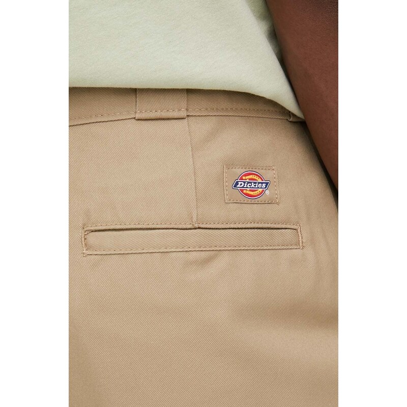 Kalhoty Dickies pánské, béžová barva, jednoduché, DK0A4XK6KHK-Khaki