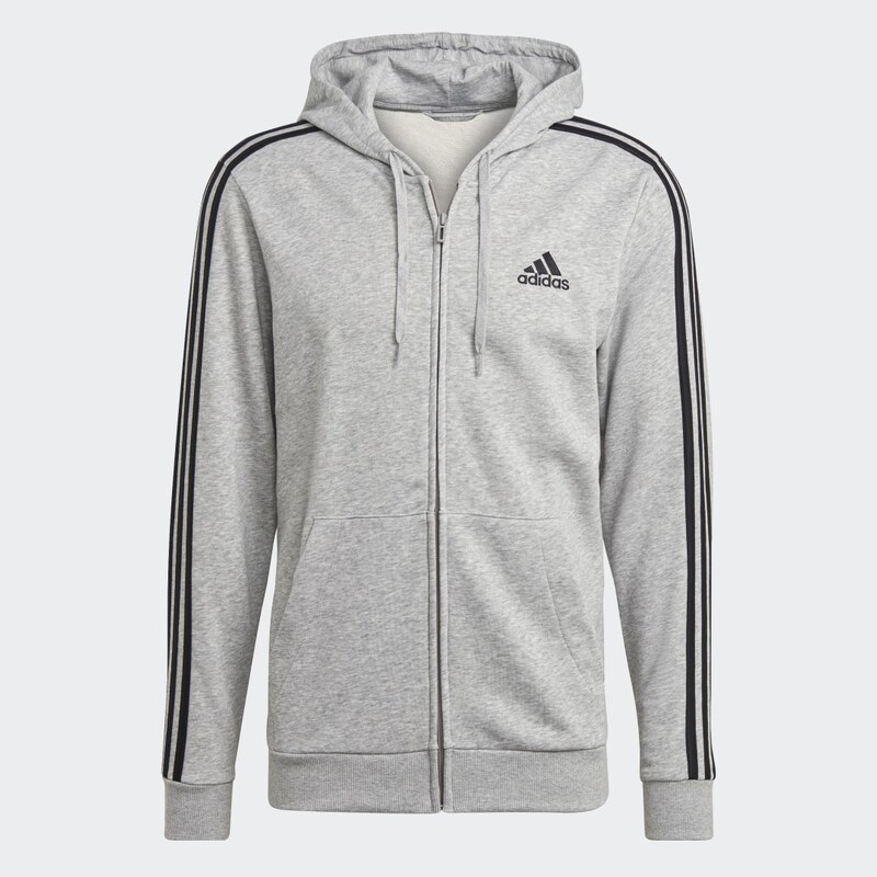 Adidas Mikina Essentials French Terry 3-Stripes Full-Zip