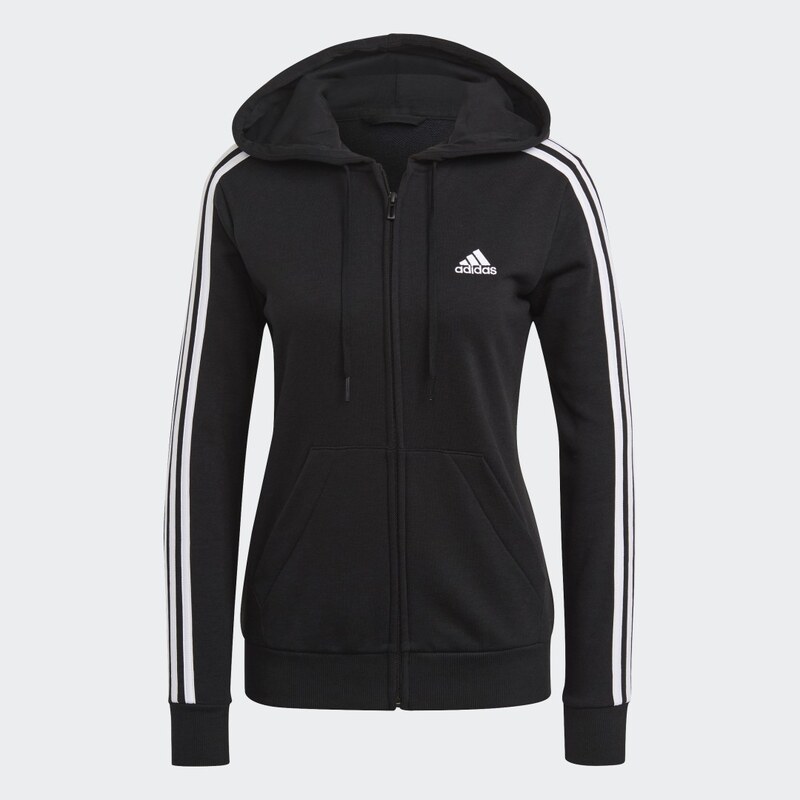 Adidas Mikina Essentials French Terry 3-Stripes Full-Zip
