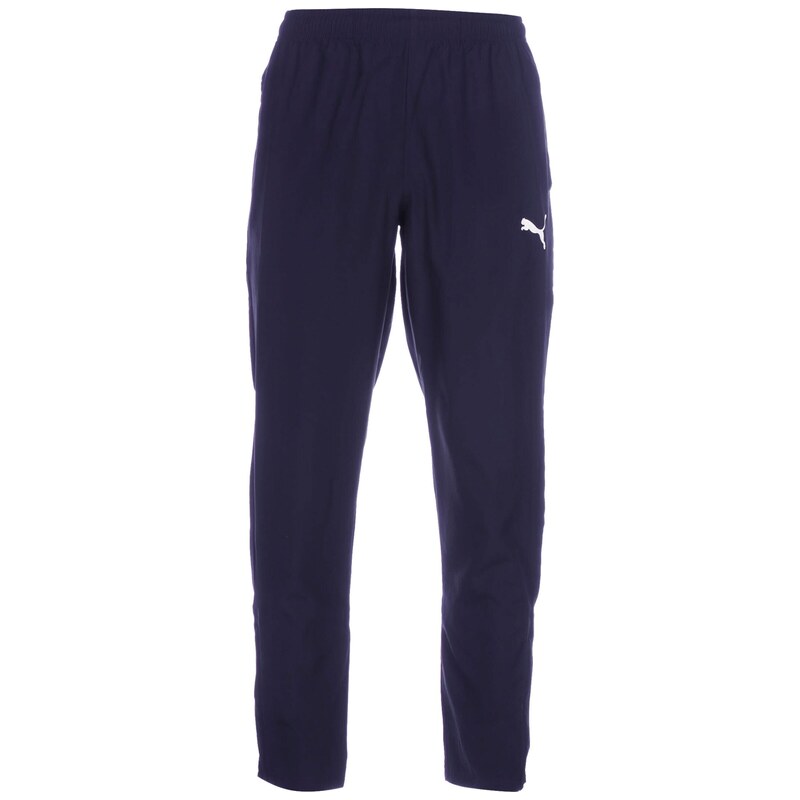 PUMA Sportovní kalhoty TeamRise marine modrá / bílá