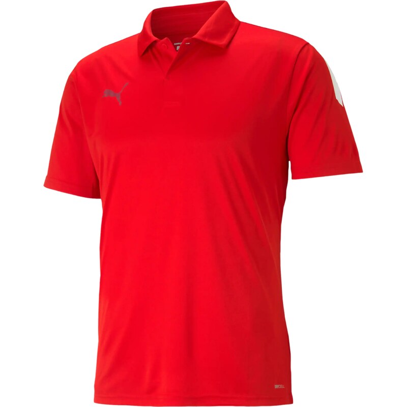 PUMA Funkční tričko TeamLiga šedá / červená / bílá