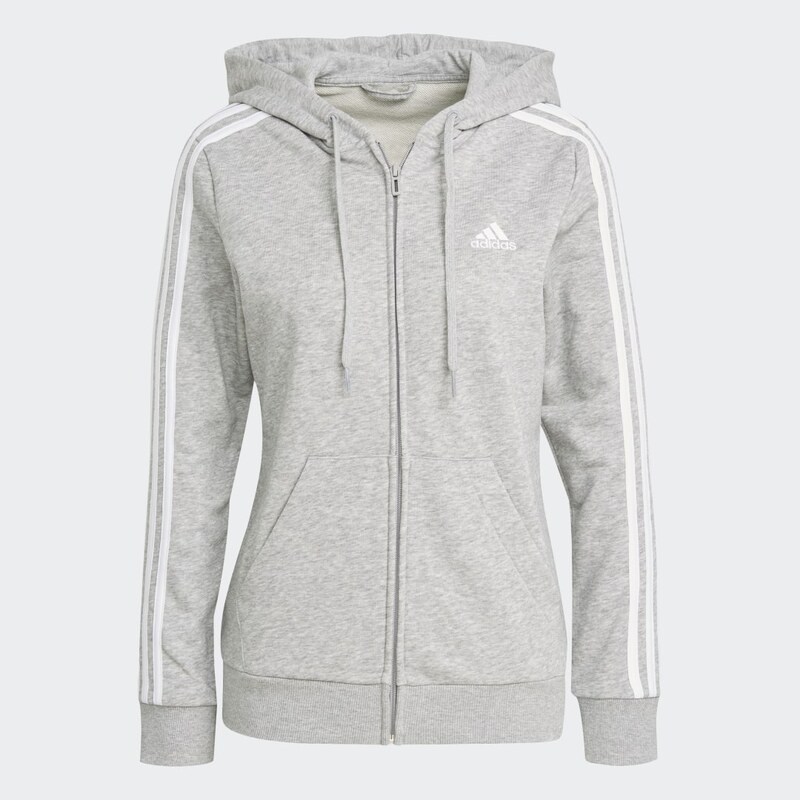 Adidas Mikina Essentials French Terry 3-Stripes Full-Zip