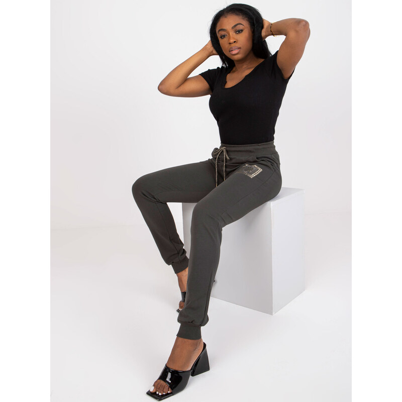 RELEVANCE Sweatpants-RV-DR-7284.43-dark khaki