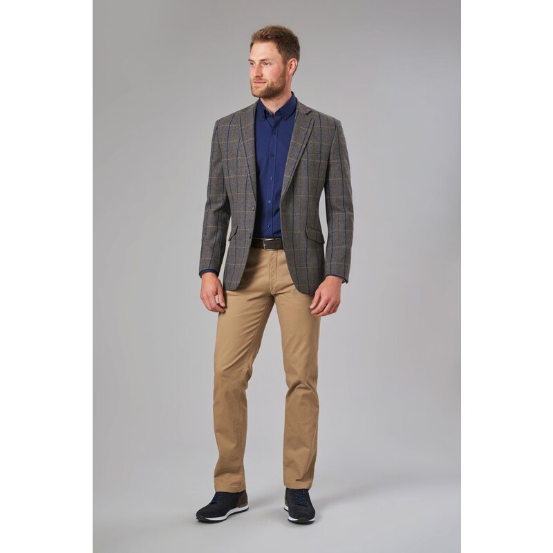 Pánské luxusní tvídové sako Quebec Slim Fit Business Casual Brook Taverner Zkrácená délka