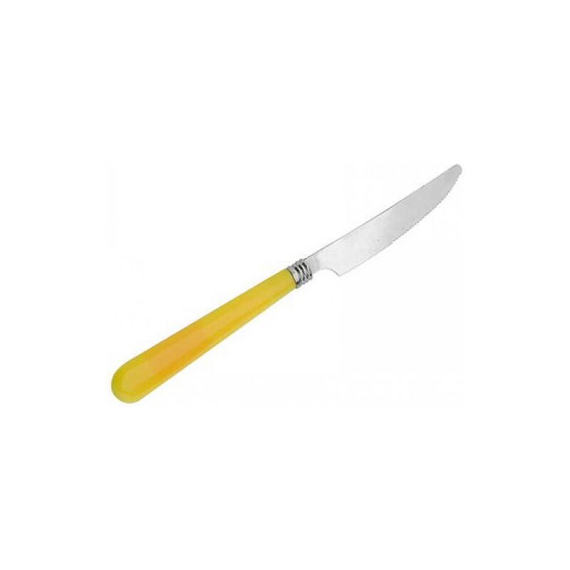 Nůž jídelní žlutý plastová rukojeť