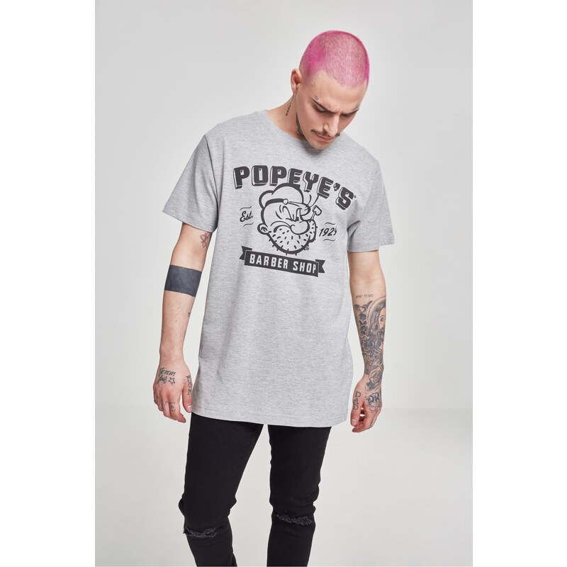 Merchcode Popeye Barber Shop Tee heather gray