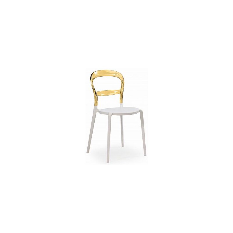 Jídelní židle K100 bílo-oranžová
