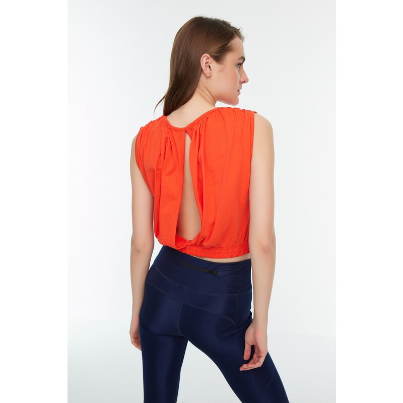 Trendyol Orange Crop Sports Blouse