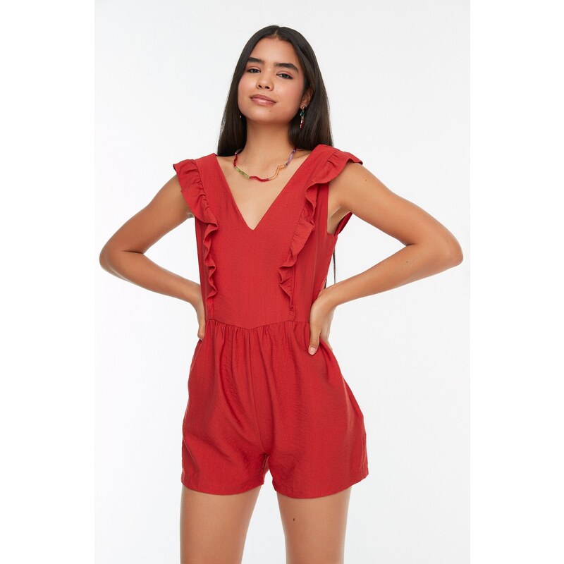 Trendyol Tile Ruffled Overalls