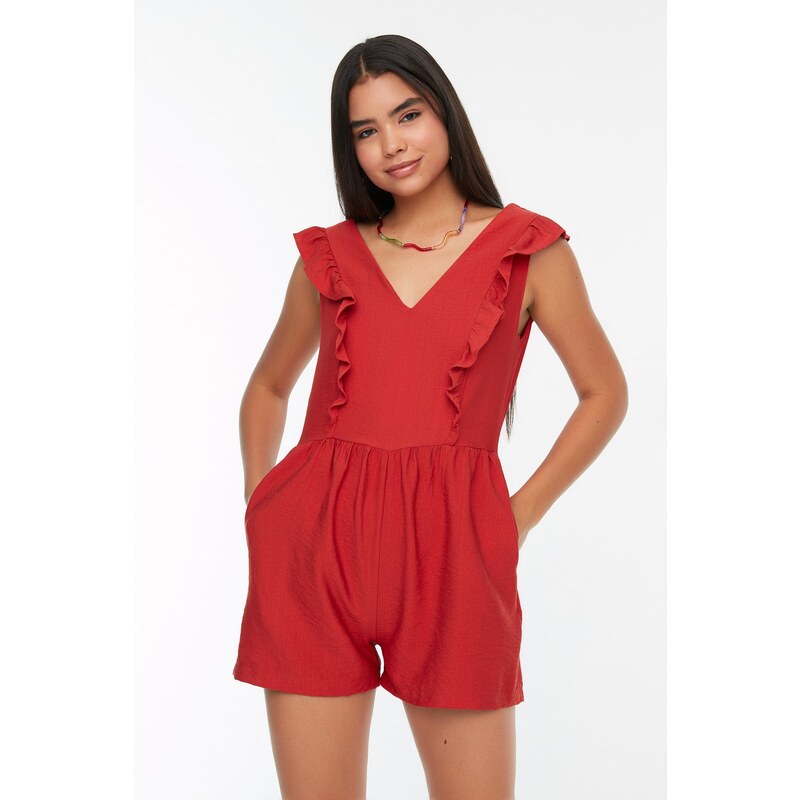 Trendyol Tile Ruffled Overalls