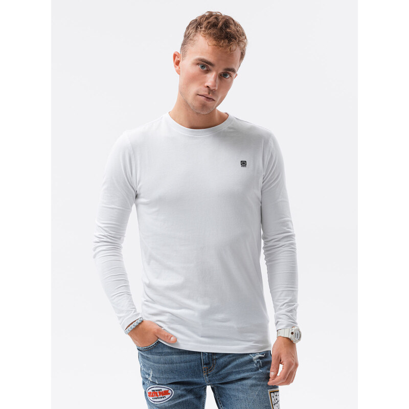 Ombre Clothing Zestaw longsleeve męski z elastanem - MIX 2-pak V2 Z40