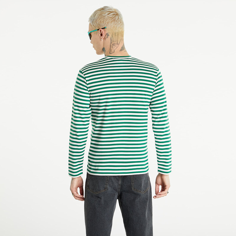 Pánské tričko Comme des Garçons PLAY Long Sleeve Tee Green