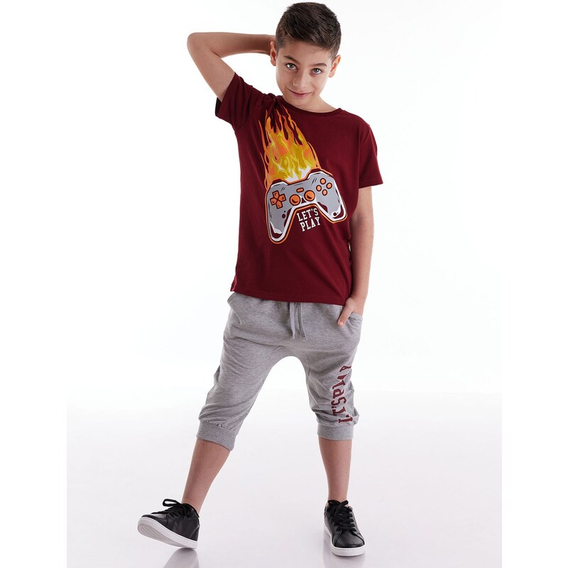 mshb&g Play Game Boy's T-shirt Capri Shorts Set