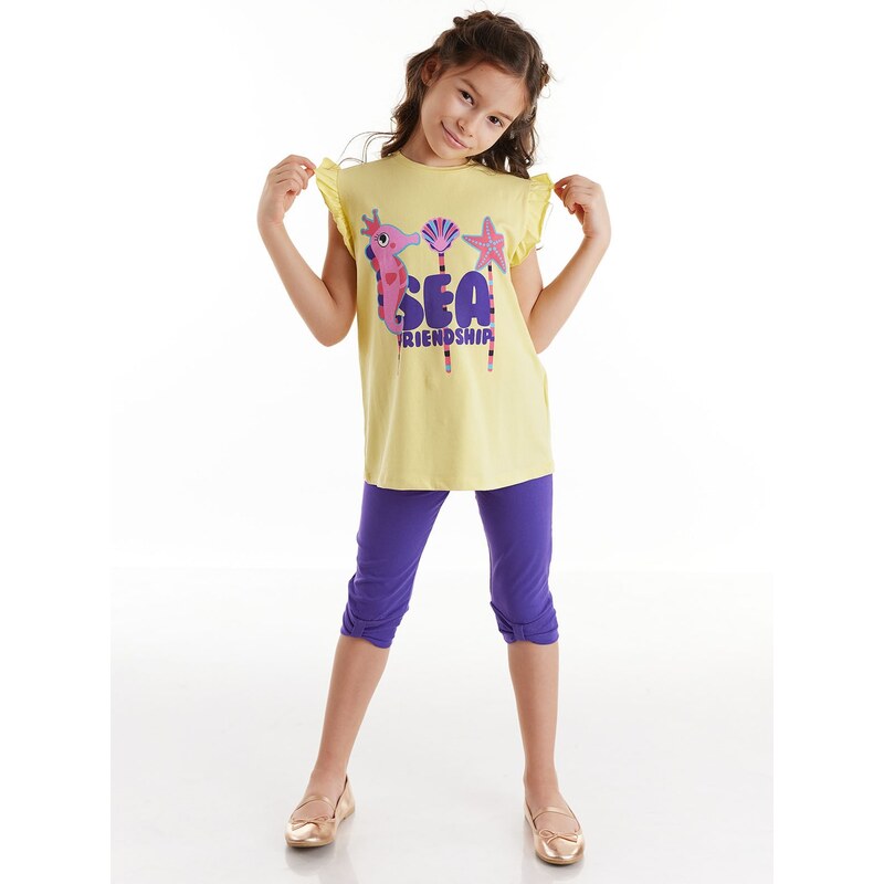 Denokids Sea Friends Girls T-shirt Leggings Set