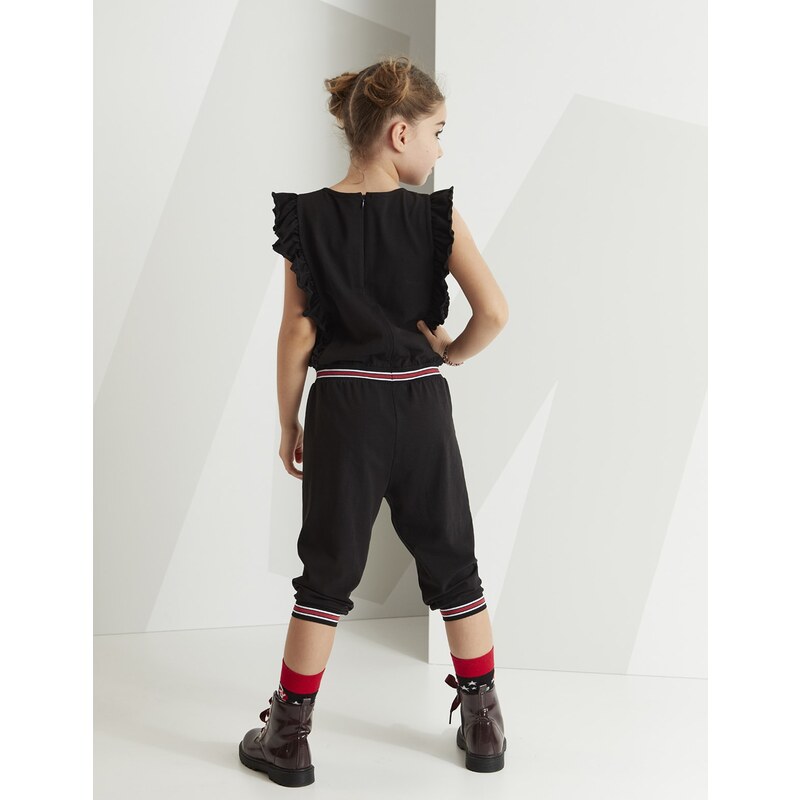 mshb&g Stylish Girl's Black Jumpsuit