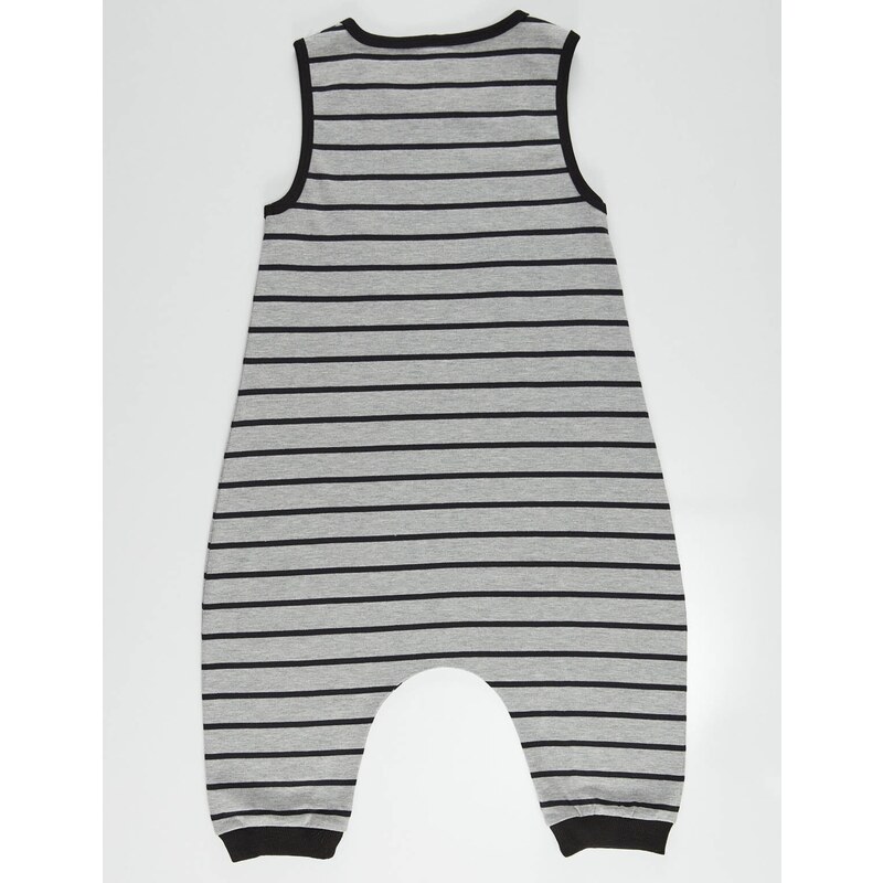 Denokids Skull Boy's Striped Jumpsuit