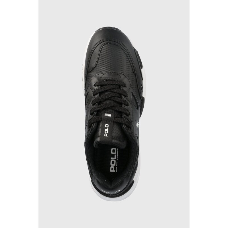 Kožené sneakers boty Polo Ralph Lauren Polo Jogger černá barva