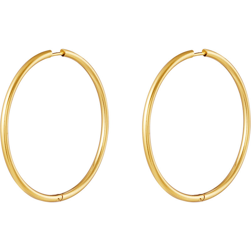 SYLVIENE Náušnice kruhy 45 mm Gold 69491221