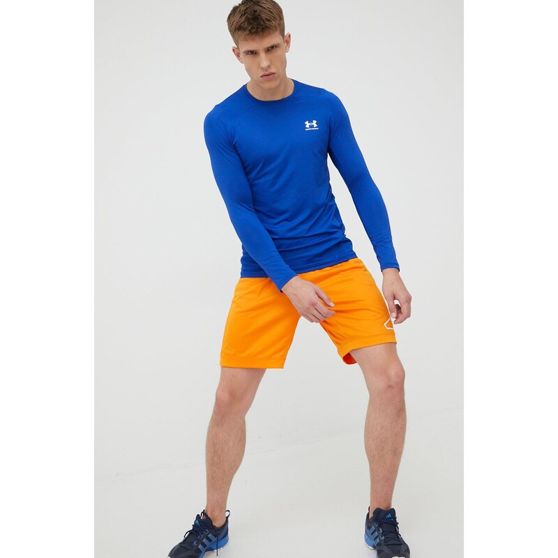 Tréninkové tričko s dlouhým rukávem Under Armour tmavomodrá barva, 1361506