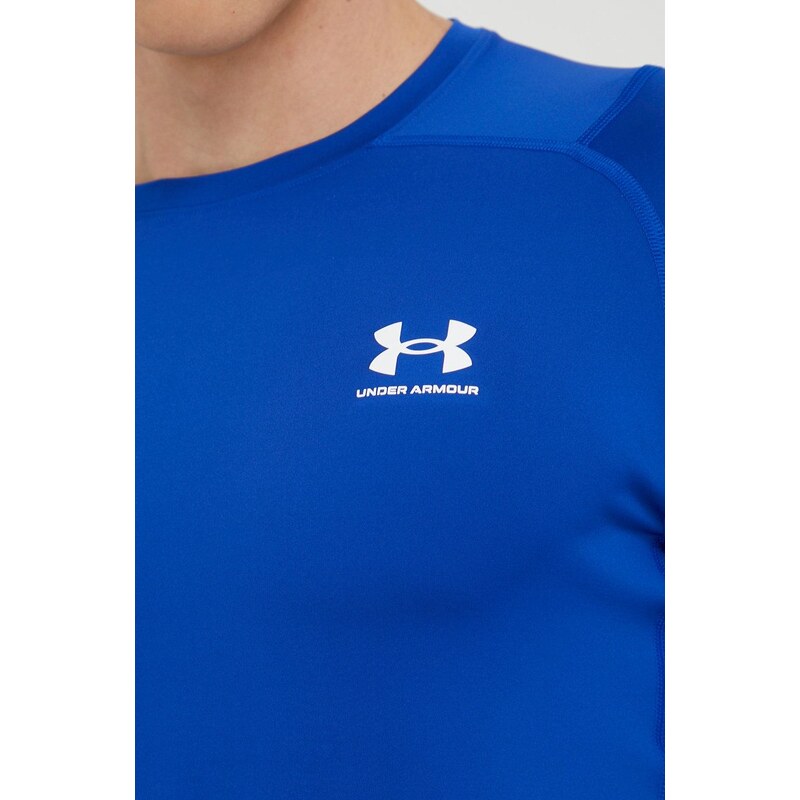 Tréninkové tričko s dlouhým rukávem Under Armour tmavomodrá barva, 1361506