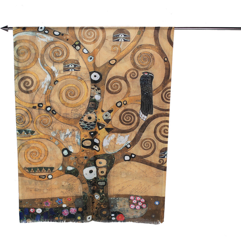 Dámský šátek Gustav Klimt- Strom života, bavlna