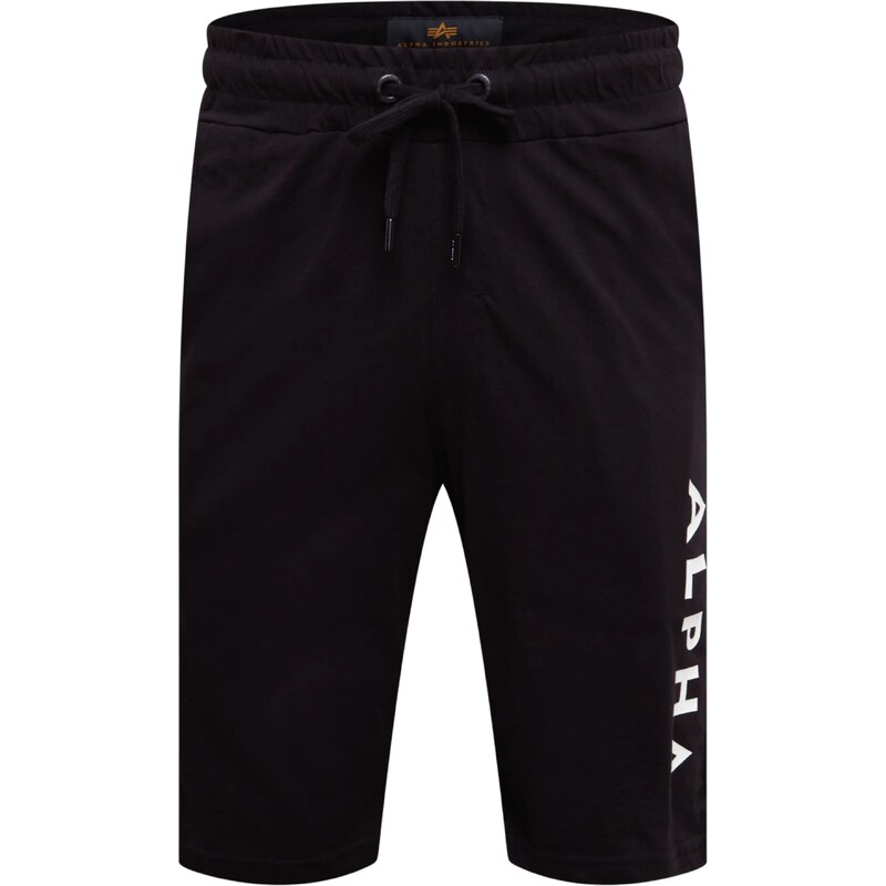 ALPHA INDUSTRIES Kalhoty černá / bílá 69511814
