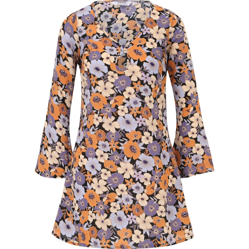 Dorothy Perkins Petite Šaty krémová / světlemodrá / lenvandulová