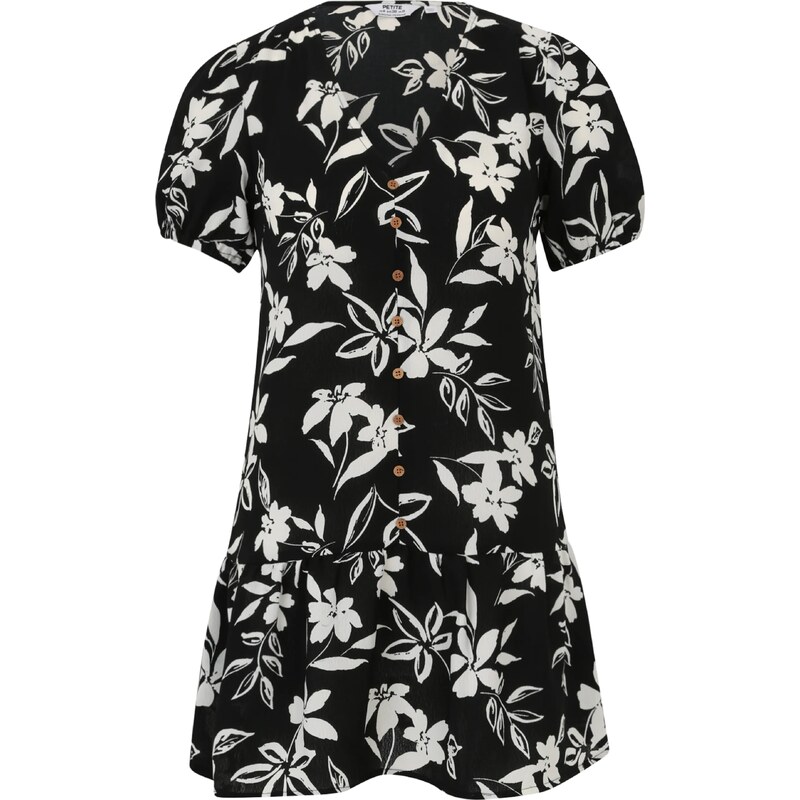 Dorothy Perkins Petite Košilové šaty černá / přírodní bílá