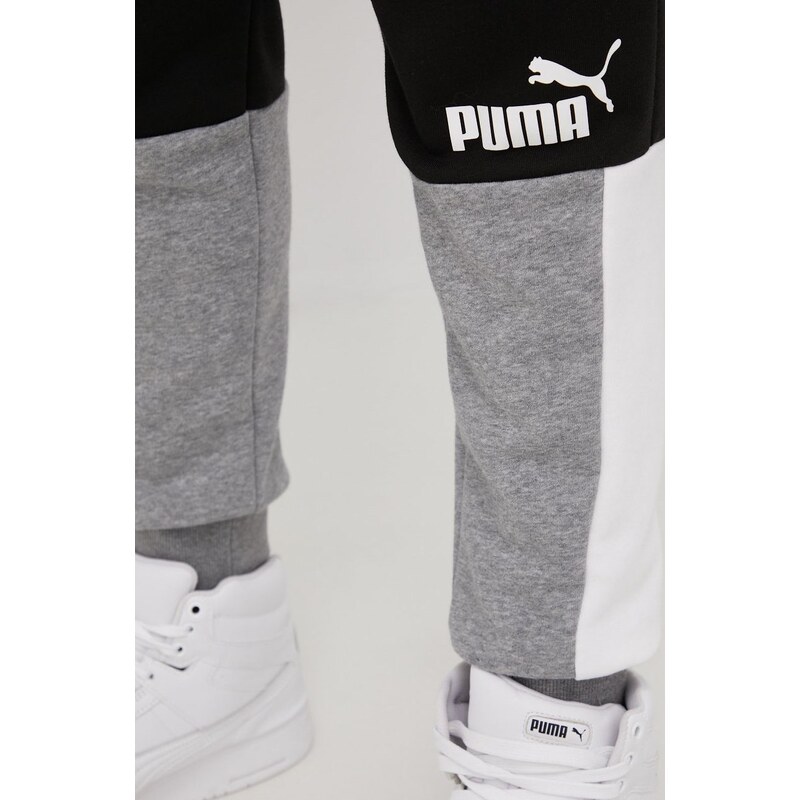 Tepláky Puma pánské, černá barva, s potiskem, 848007