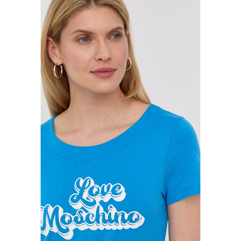 Bavlněné šaty Love Moschino mini