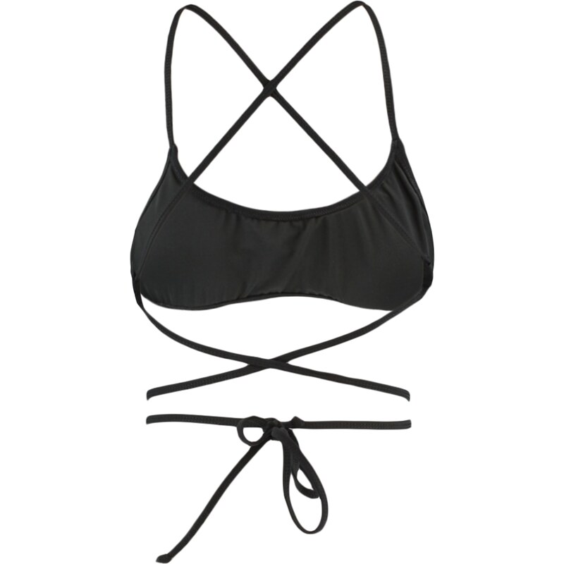 Trendyol Black Bralette Piping Bikini Top