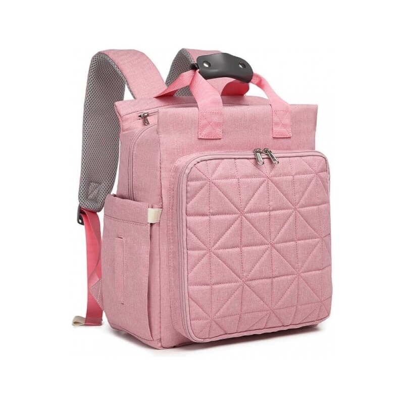 Kono mateřský přebalovací batoh na kočárek růžový s USB 2105