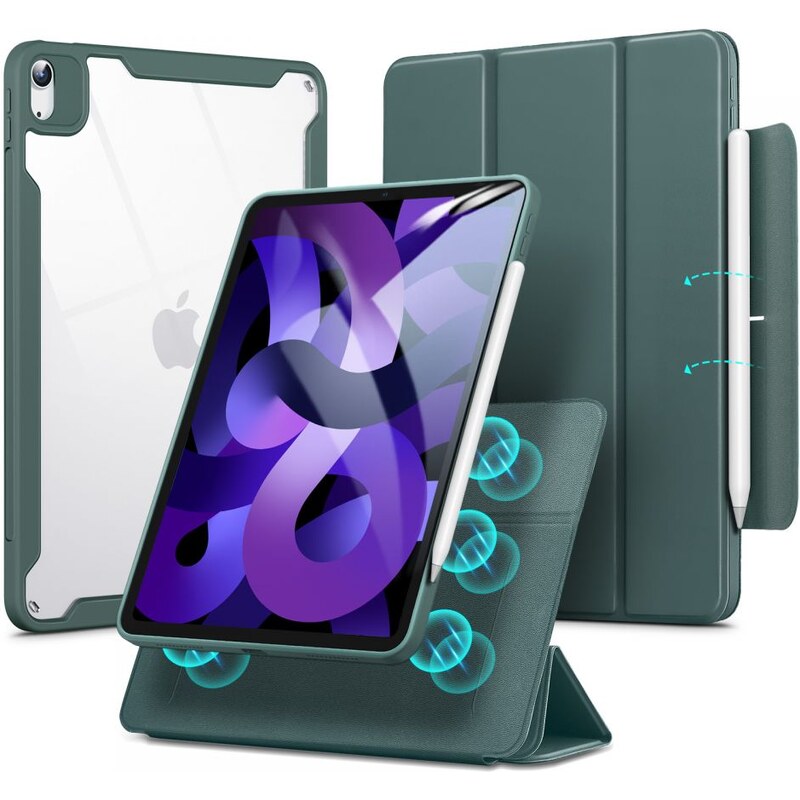 Pouzdro / kryt pro iPad Air (2022/2020) - ESR, Rebound Hybrid Forest Green