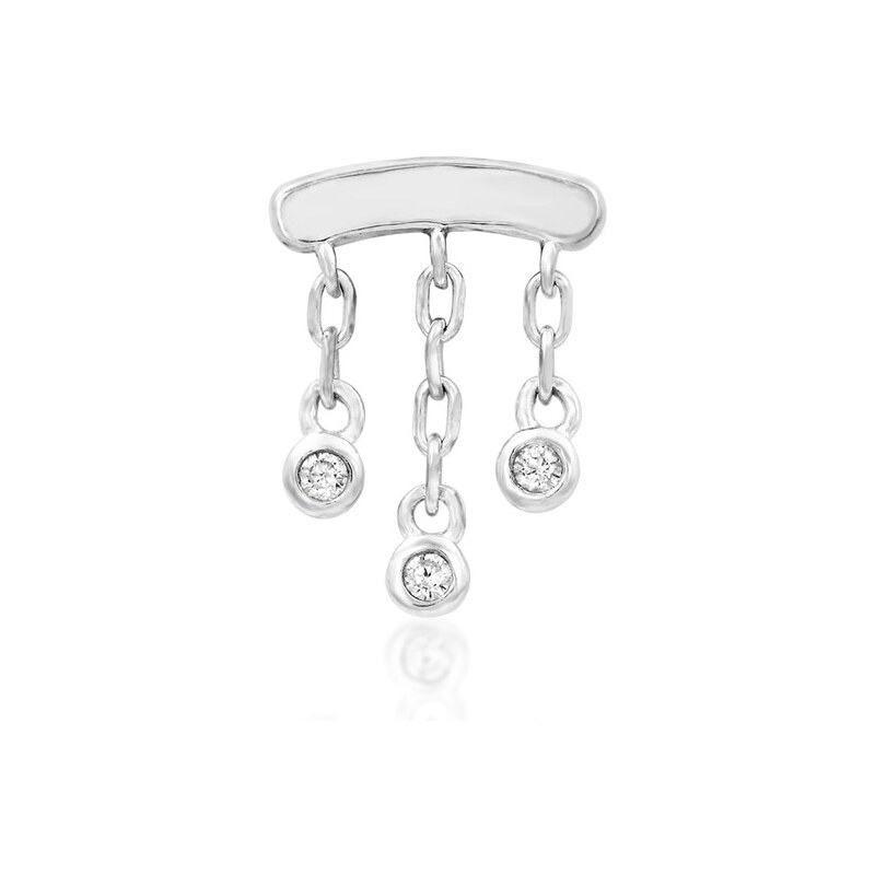 Junipurr jewelry Bezzávitová koncovka piercingu ze 14 kt bílého