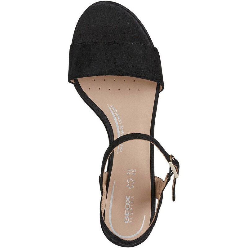 Sandály Geox Aurely 50 dámské, černá barva, na podpatku, D25RXB00021C8182