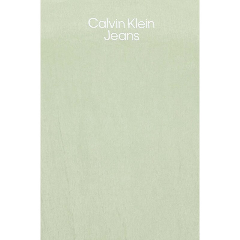Šaty Calvin Klein Jeans zelená barva, midi