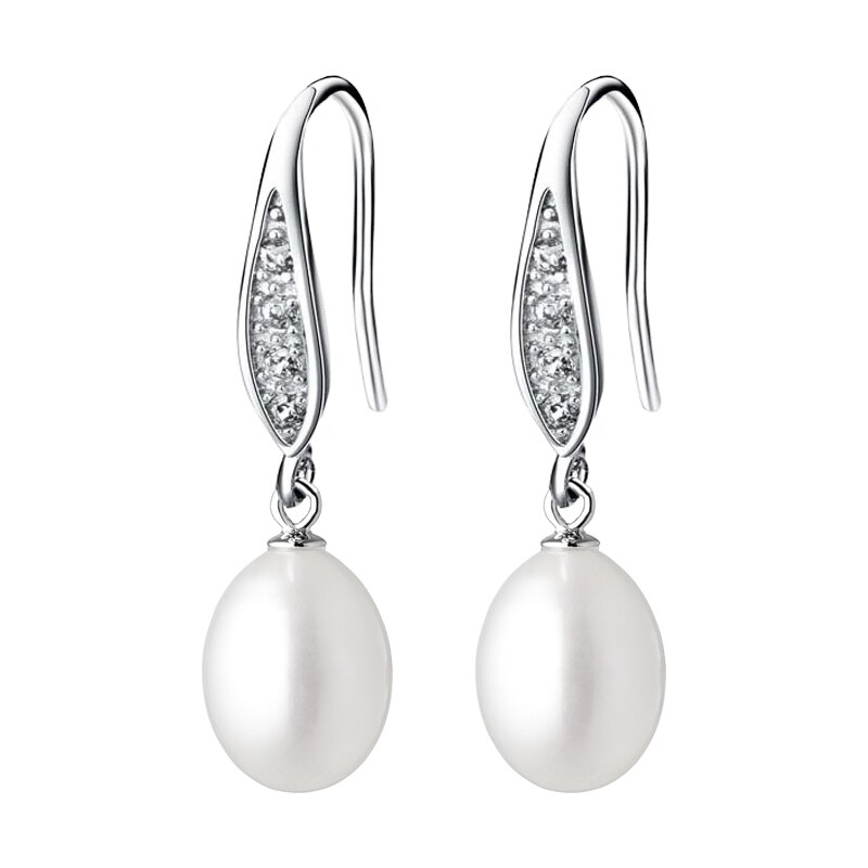 GRACE Silver Jewellery Stříbrné náušnice s bílou 9 mm perlou Susana, 69580578